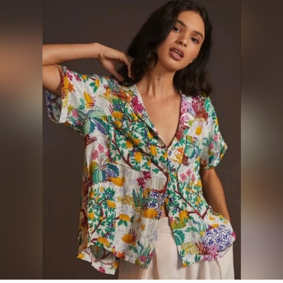 Maevr Colorful Floral Button-Up Shirt - Picture 2 of 9